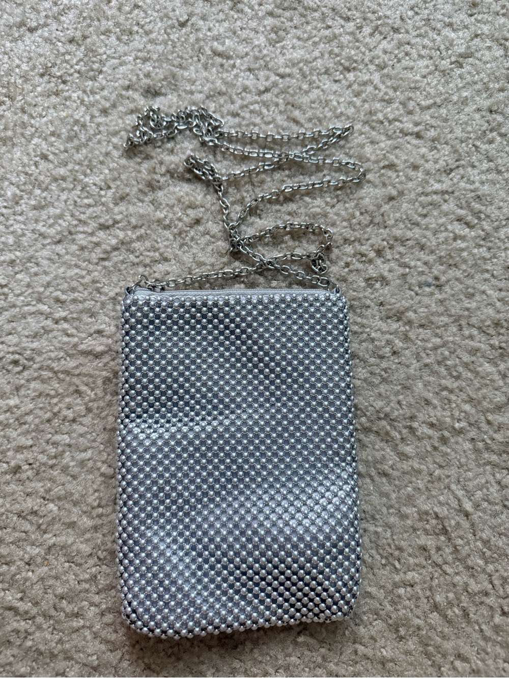 Othr Silver Mesh Crossbody Bag with Chain Strap